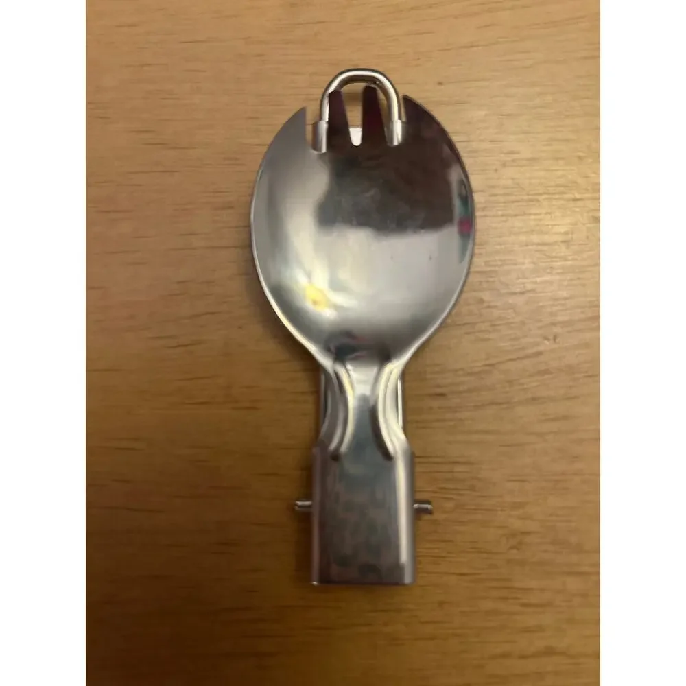 New Travel Outdoor Camping ⛺️ Utensils Tableware Folding Stainless Steel Spork